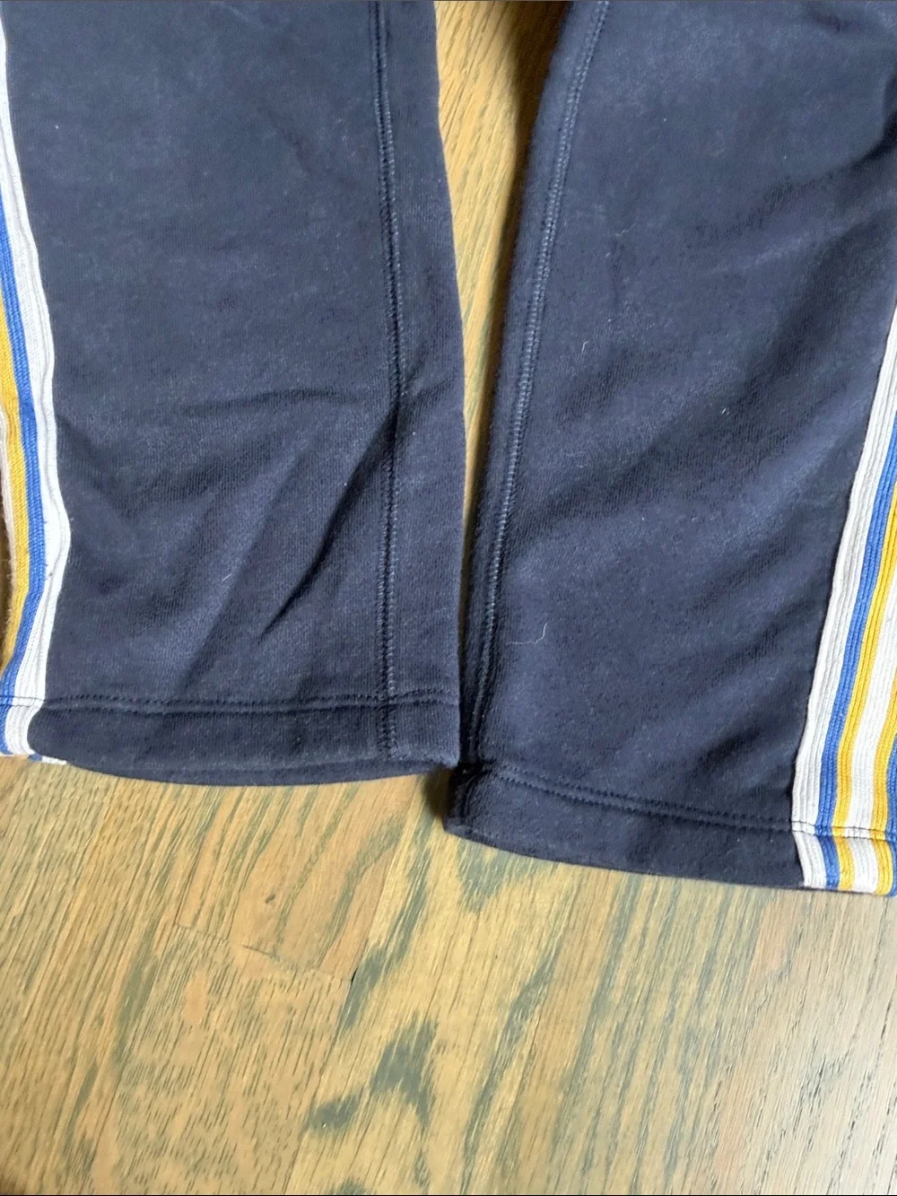 GAP Navy Sweatpants with Yellow & White Side Stripes